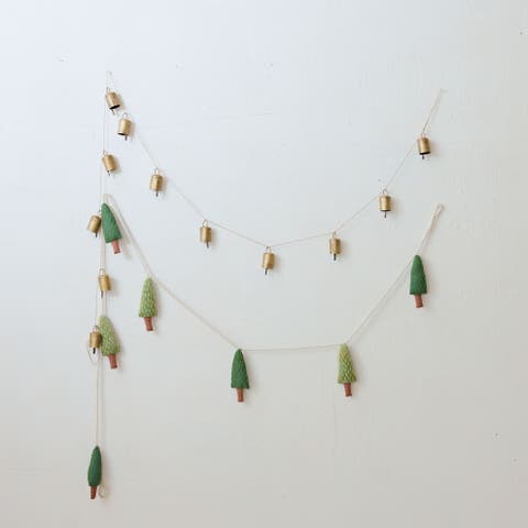Iron Bell Garland with Jute Cord