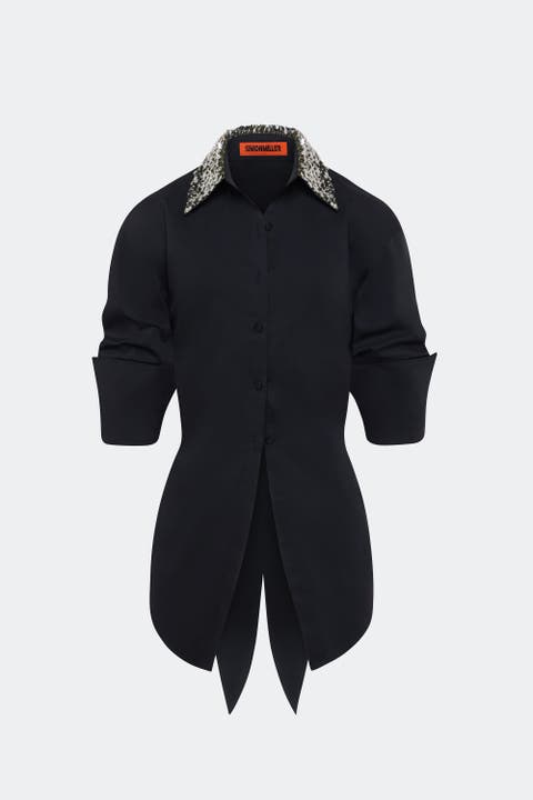 LOCH EMBELLISHED BUTTON UP