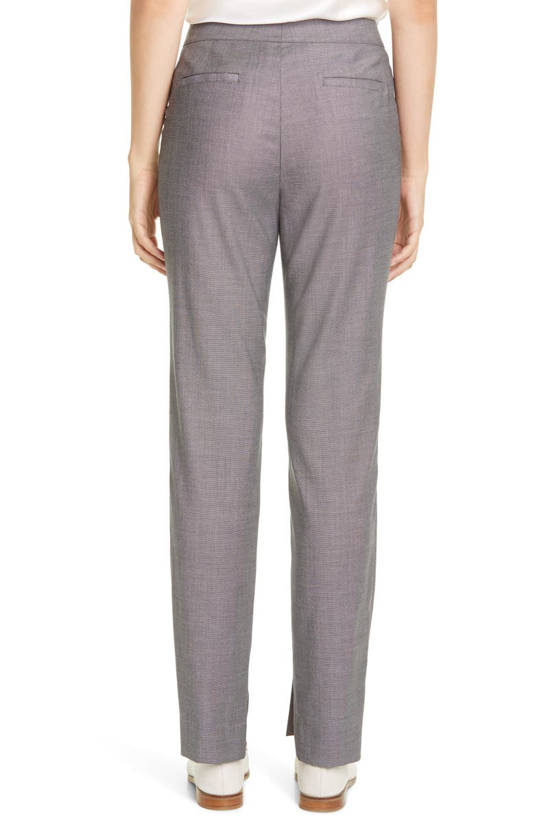 Lafayette 148 New York Waldorf Slit Hem Slim Pants, Alternate, color, 