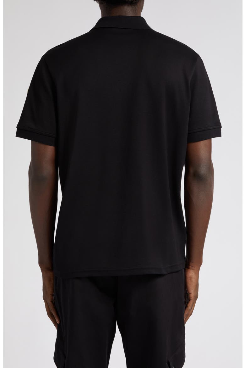 Cotton Piqué Polo, Alternate, color, BLACK