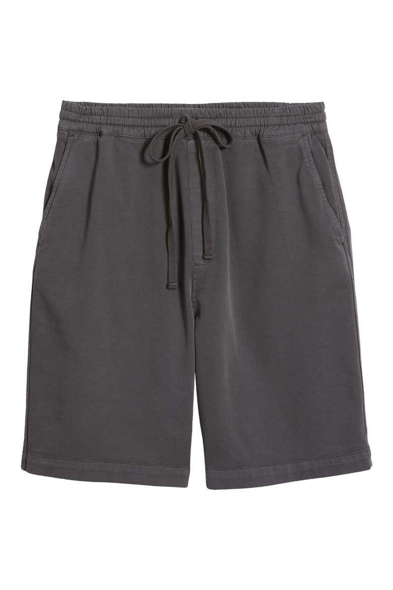 Floyde Lyocell & Cotton Twill Drawstring Shorts, Alternate, color, GRAPHITE (GARMENT DYED)