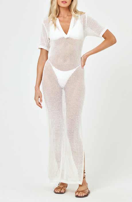 LSPACE Sydney Open Stitch Cover-Up Dress