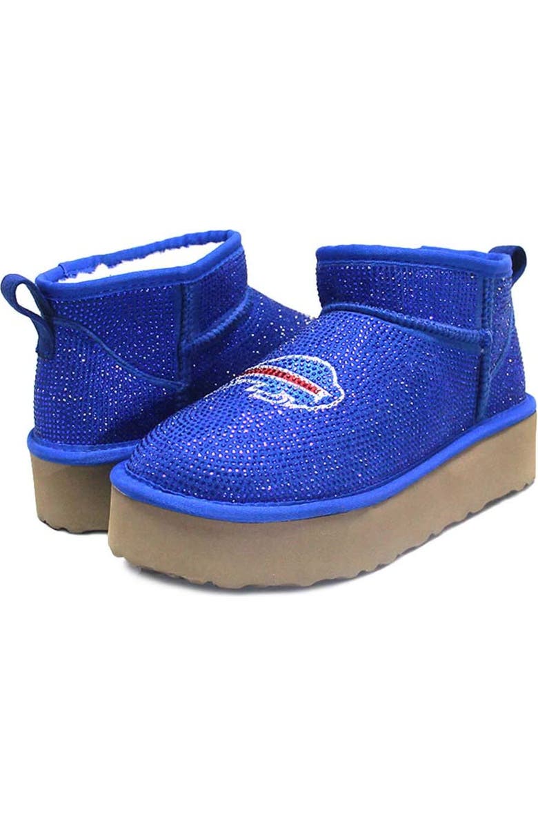 CUCE Women's Cuce Royal Buffalo Bills Crystal Platform Boots, Main, color,