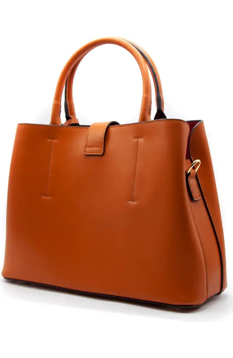 Youzey Vegan Leather Classic Handbag, Alternate, color, Cognac