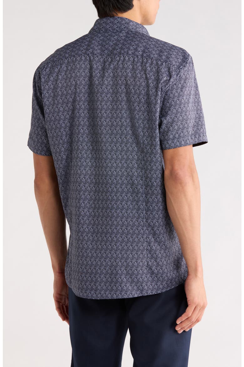 Microfiber Short Sleeve Sport Shirt, Alternate, color, BLACK / NOIR