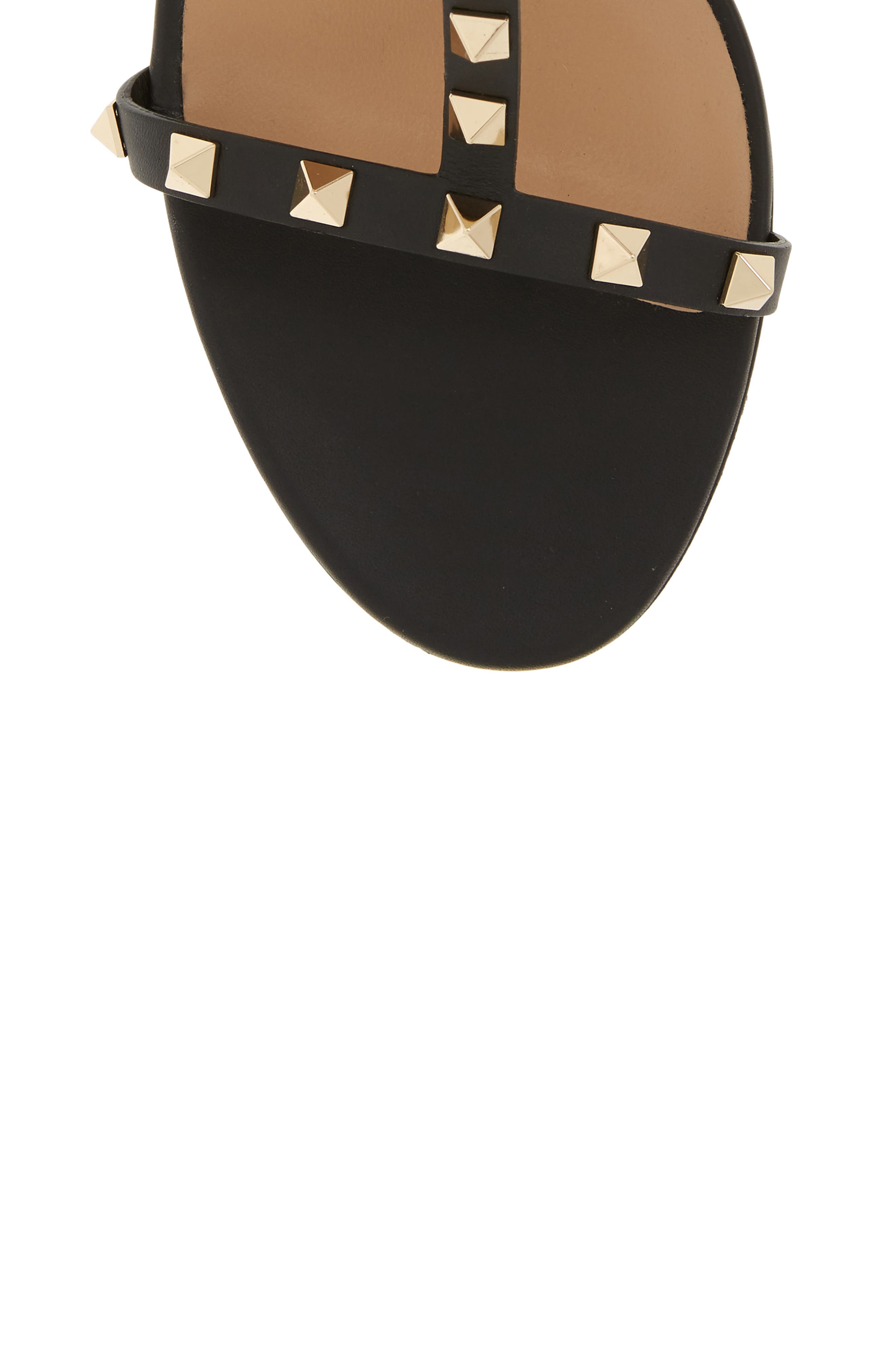 Valentino Garavani Rockstud Block Heel Sandal, Alternate, color, Nero