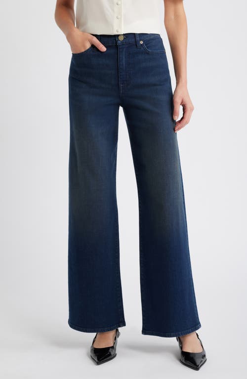 Frame Le Slim Palazzo Raw Hem High Waist Wide Leg Jeans In Blue