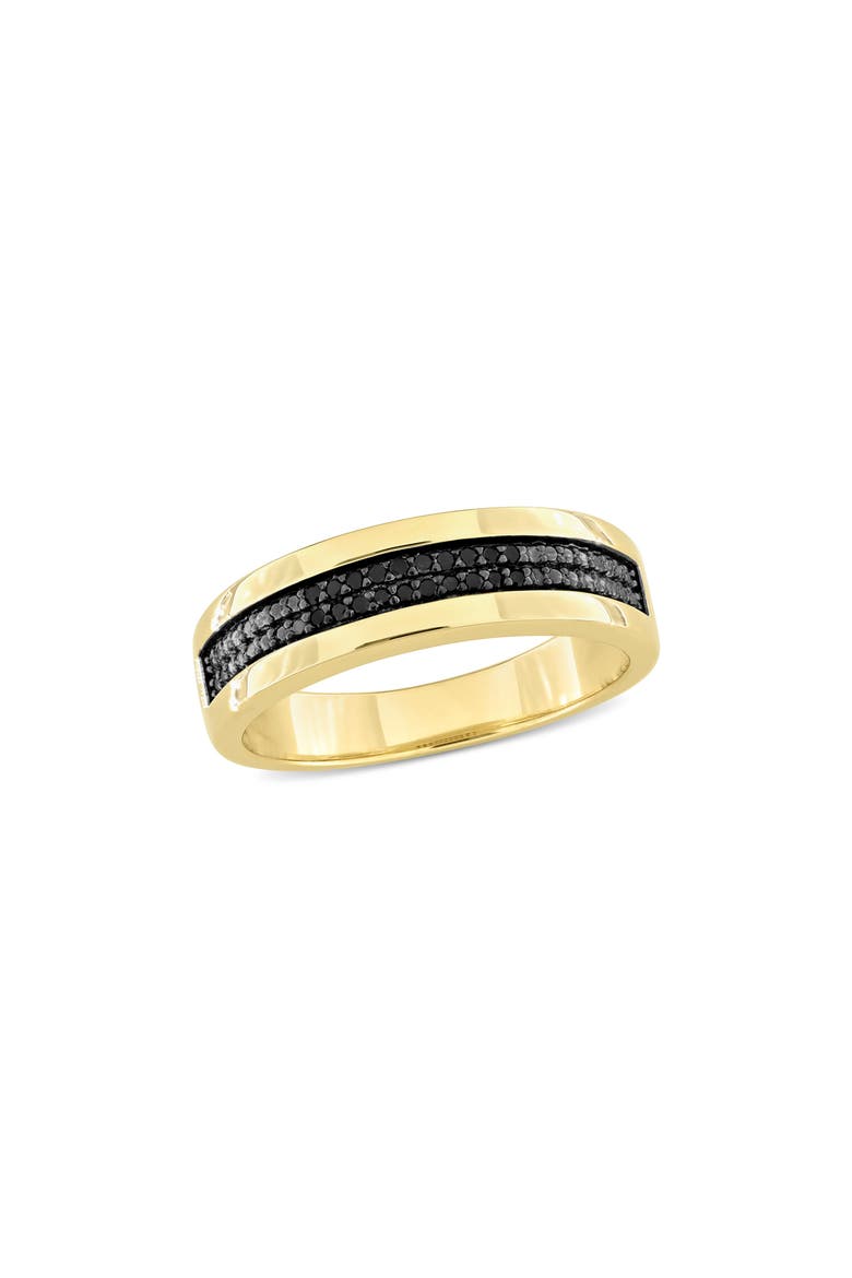 Men's Black Diamond Band Ring - 0.10ct., Main, color, BLACK