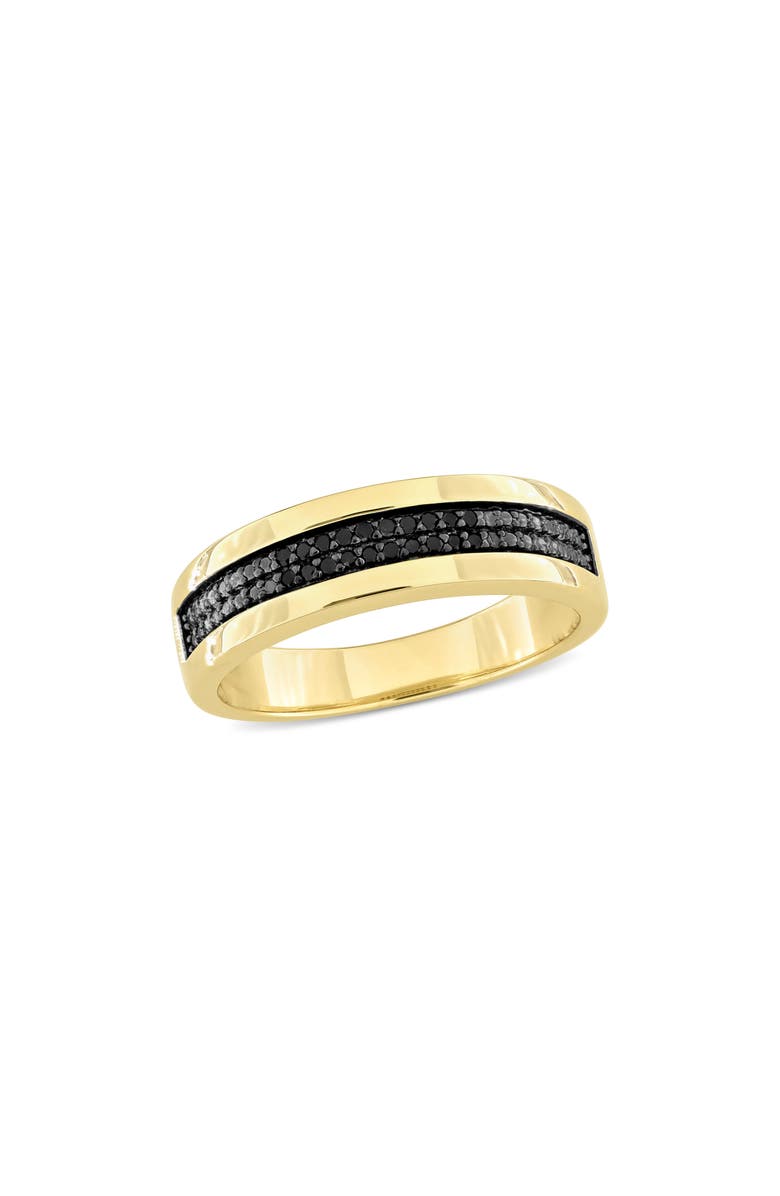 DELMAR Men's Black Diamond Band Ring - 0.10ct., Main, color, Black