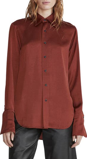 Delphine Satin Crew Neck Tee main image 0