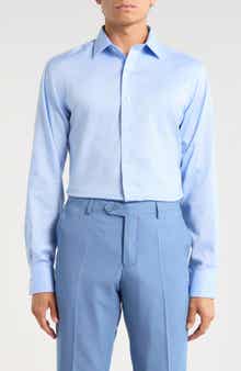 Lorenzo Uomo Royal Oxford Trim Fit Dress Shirt