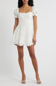 HOUSE OF CB Lavina Cotton Broderie A-Line Dress