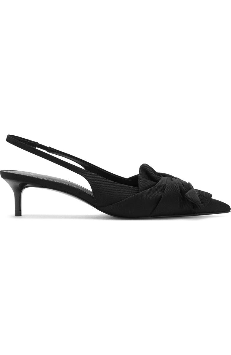 MANGO Slingback Pointed Toe Kitten Heel Pump, Alternate, color,