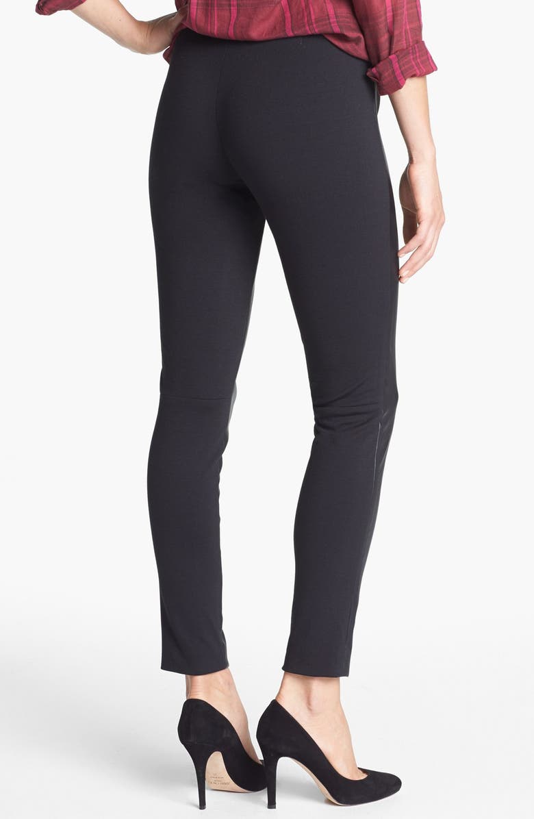 Halogen<sup>®</sup> Faux Leather & Ponte Pants, Alternate, color, 