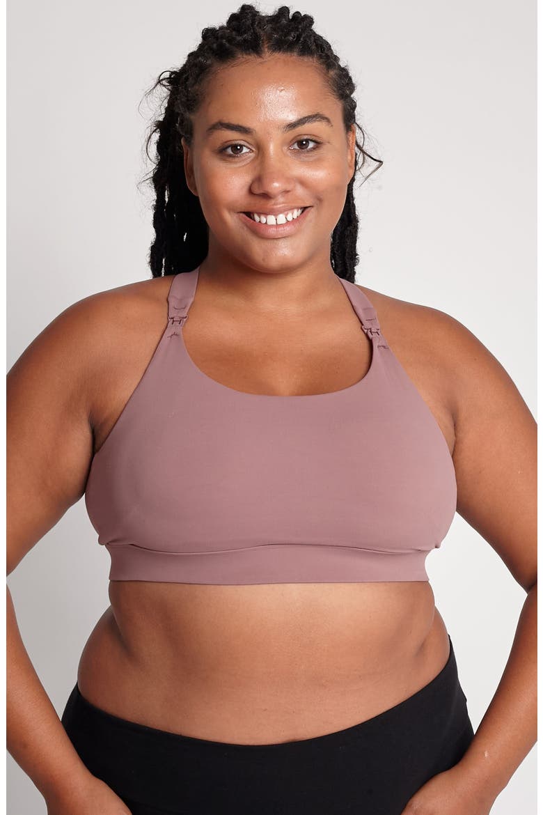 Venice 3 Ultimate Support Full Coverage Nursing and Pumping Sports Bra, Main, color, Mauve Smoke