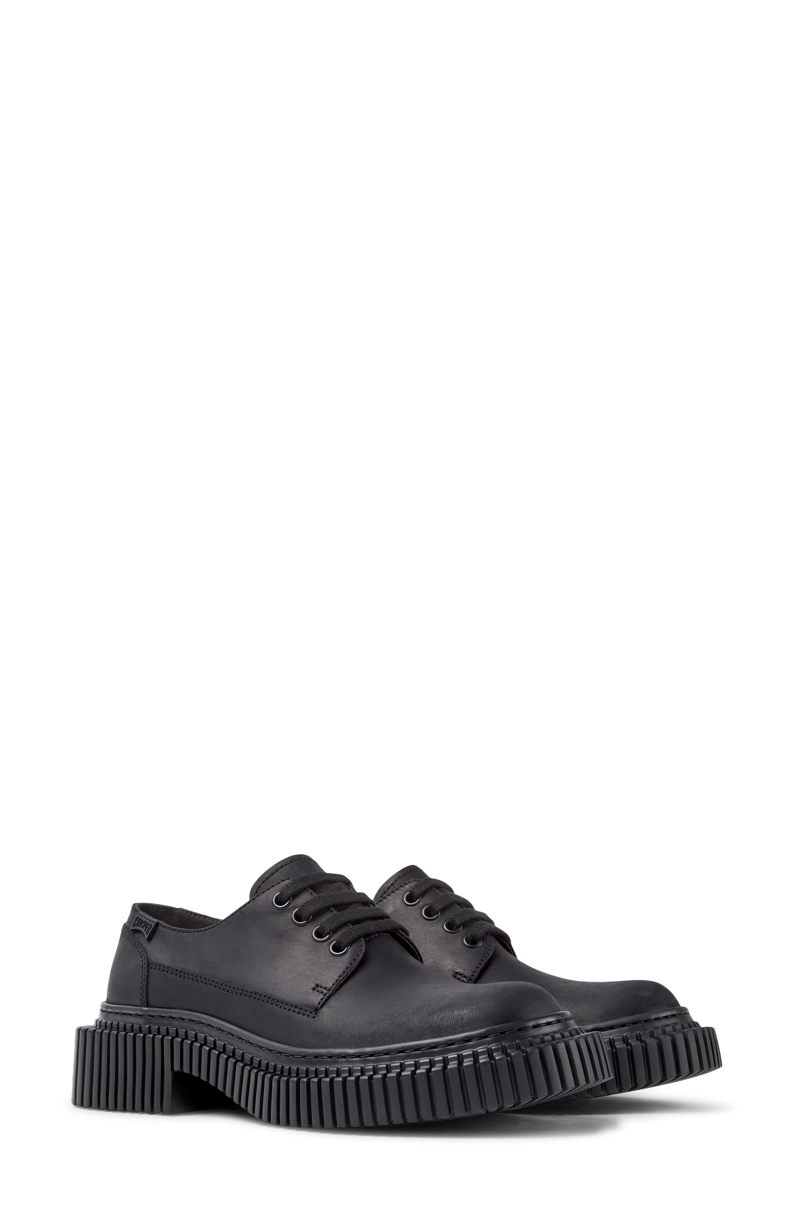 Pix Berlin Leather Derby, Main, color, BLACK