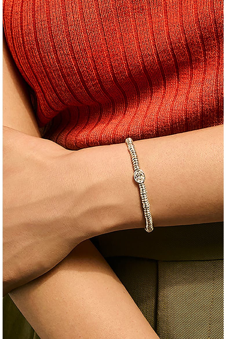 JH Lovestruck™ Heishi Bracelet, Sterling Silver, Lab-Grown Diamond, 1.0TCW, Alternate, color, SILVER