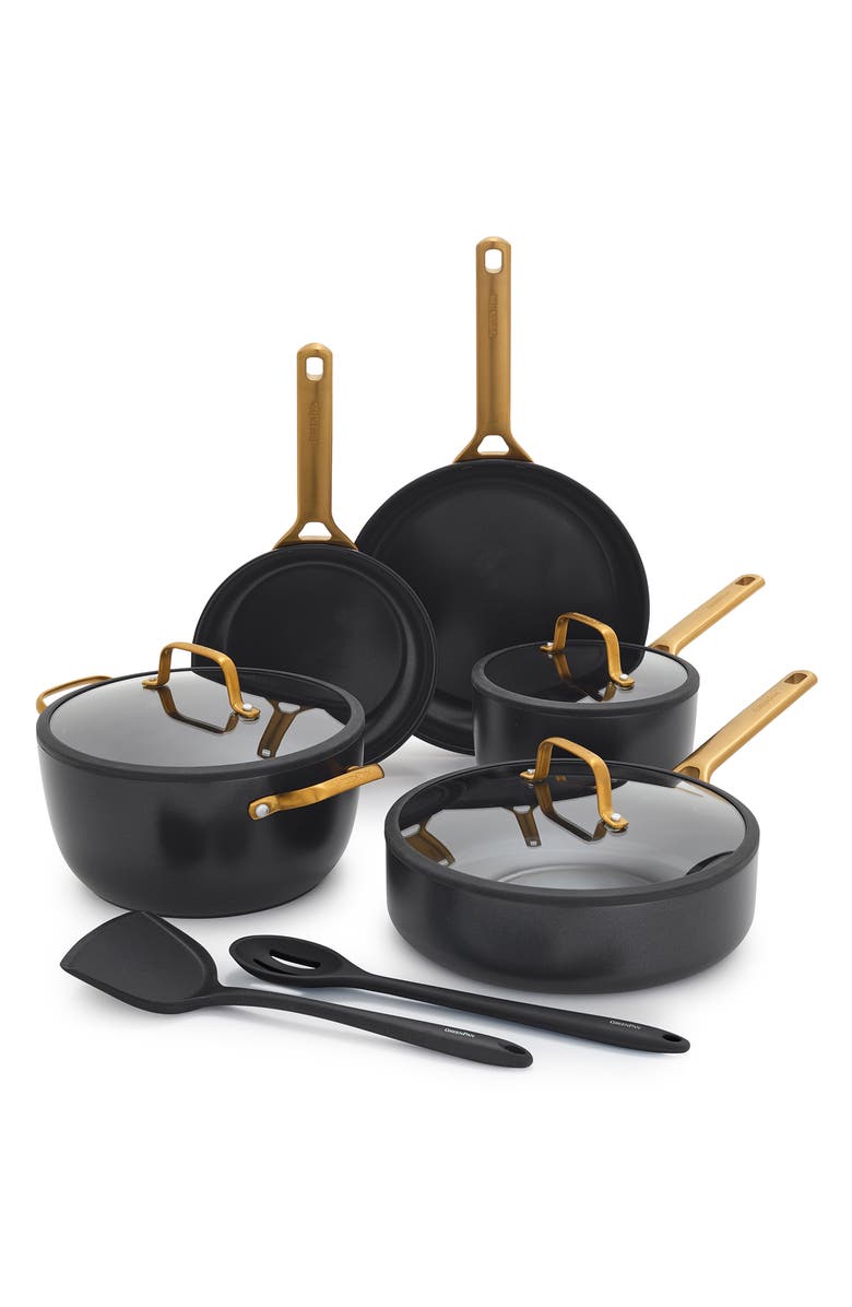 GreenPan Reserve Pro 10-Piece Ceramic Nonstick Cookware Set, Main, color, Black