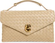 Bottega Veneta Knot Lock Intrecciato Leather Shoulder Bag