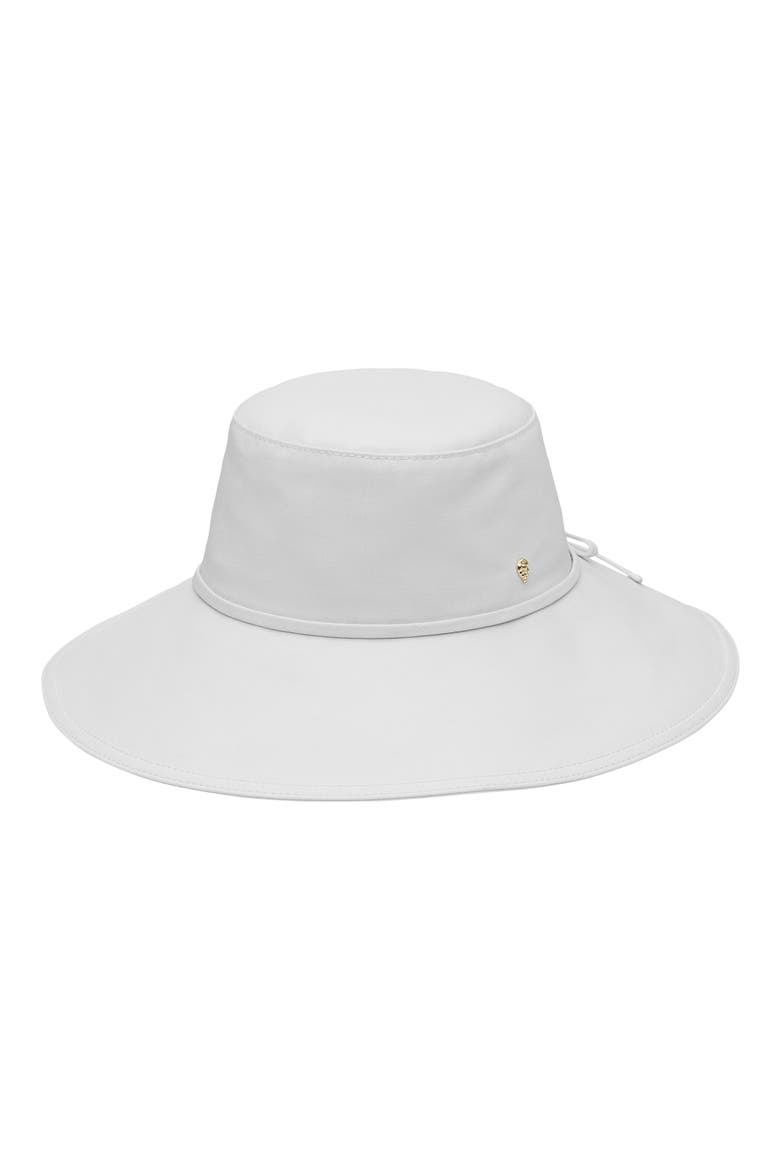 Wide Brim Canvas Hat, Main, color, WHITE