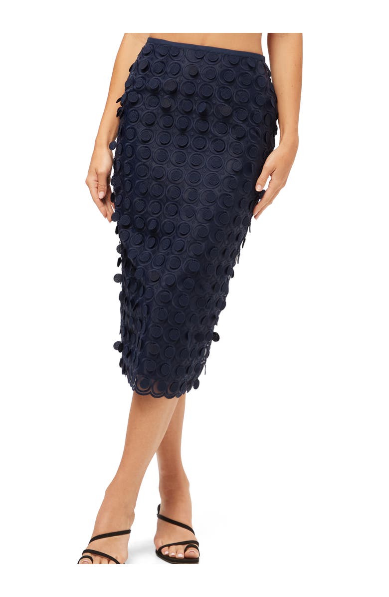Trina Turk Dita 2 Embroidered Midi Skirt, Alternate, color, Ink