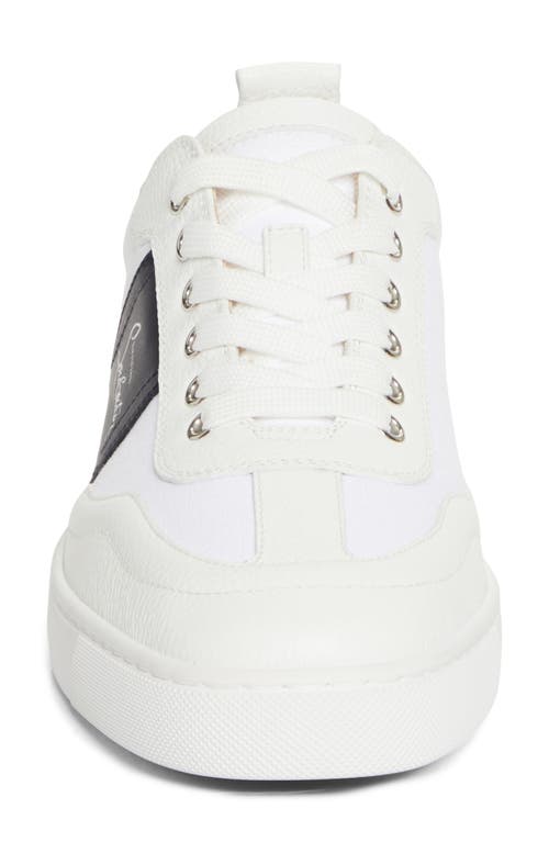 Christian Louboutin Retero Leather And Canvas Sneakers