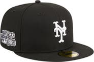New Era Men's New Era Black New York Mets Logo 59FIFTY Fitted Hat