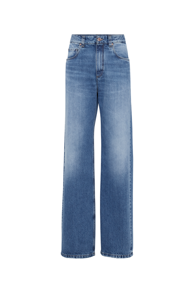 Loose trousers, Main, color, Medium Denim