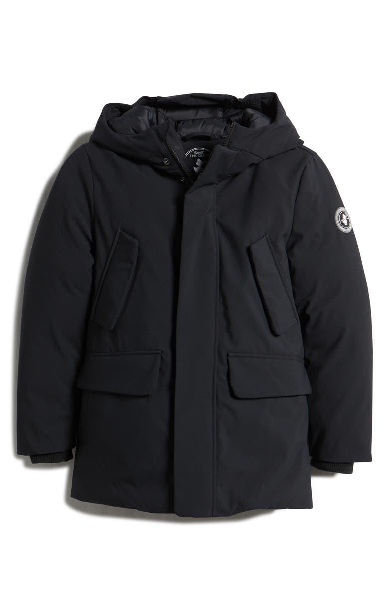 Save The Duck Kids' Theo Water Repellent Hooded Parka, Main, color, 