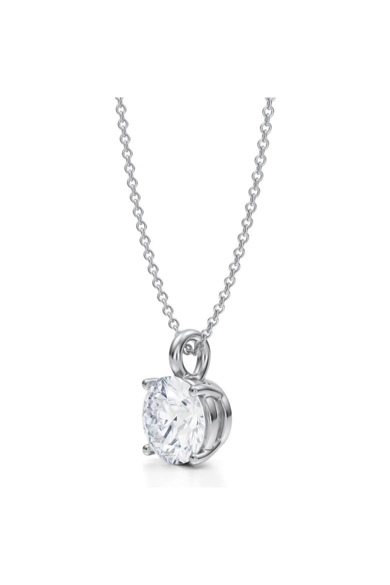 Round Solitaire Lab Diamond Pendant Necklace 14K 2.00ct, Alternate, color, White Gold