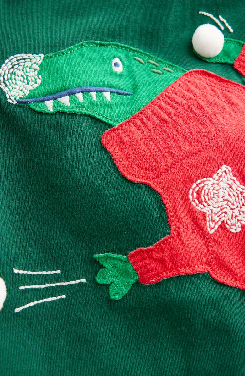 Mini Boden Kids' 3D Novelty Long Sleeve Cotton T-Shirt, Alternate, color, Botanical Garden Dino