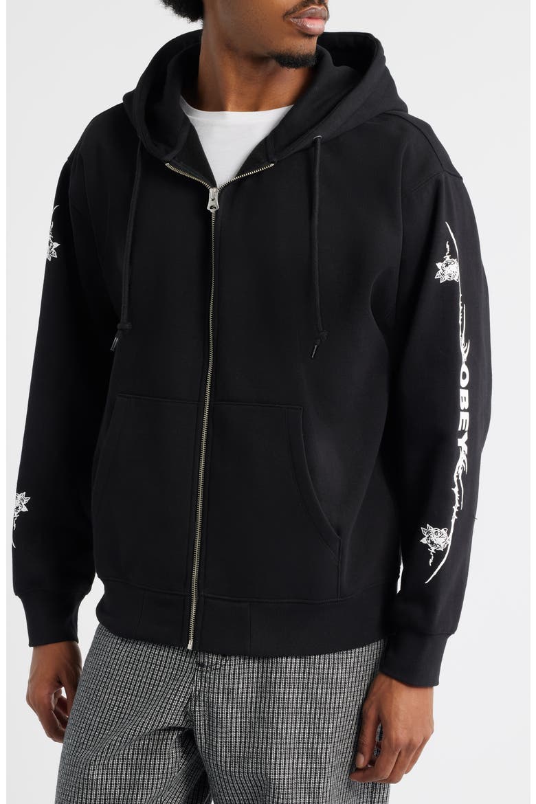 Rose Cotton Blend Graphic Zip Hoodie (Men) | Nordstrom
