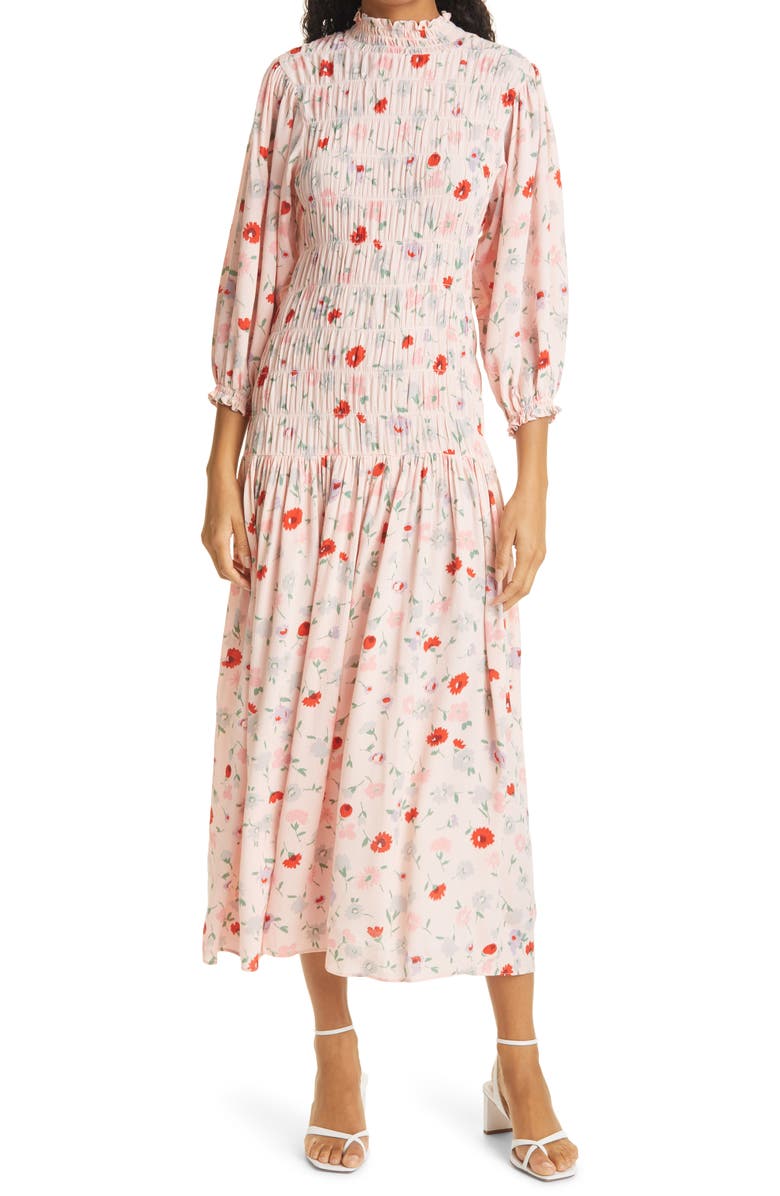 Samsøe Samsøe Sarami Floral Long Sleeve Dress, Main, color,