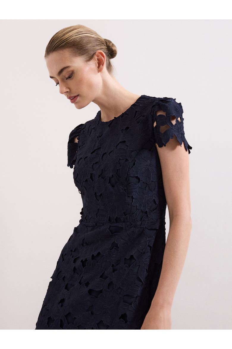 womens navy lace dress Leely Women Navy Satin Long Sleeves A-Line Maxi Mother of the Bride Dress with Lace V-Neck Long Sleeves Wedding Guest Dress