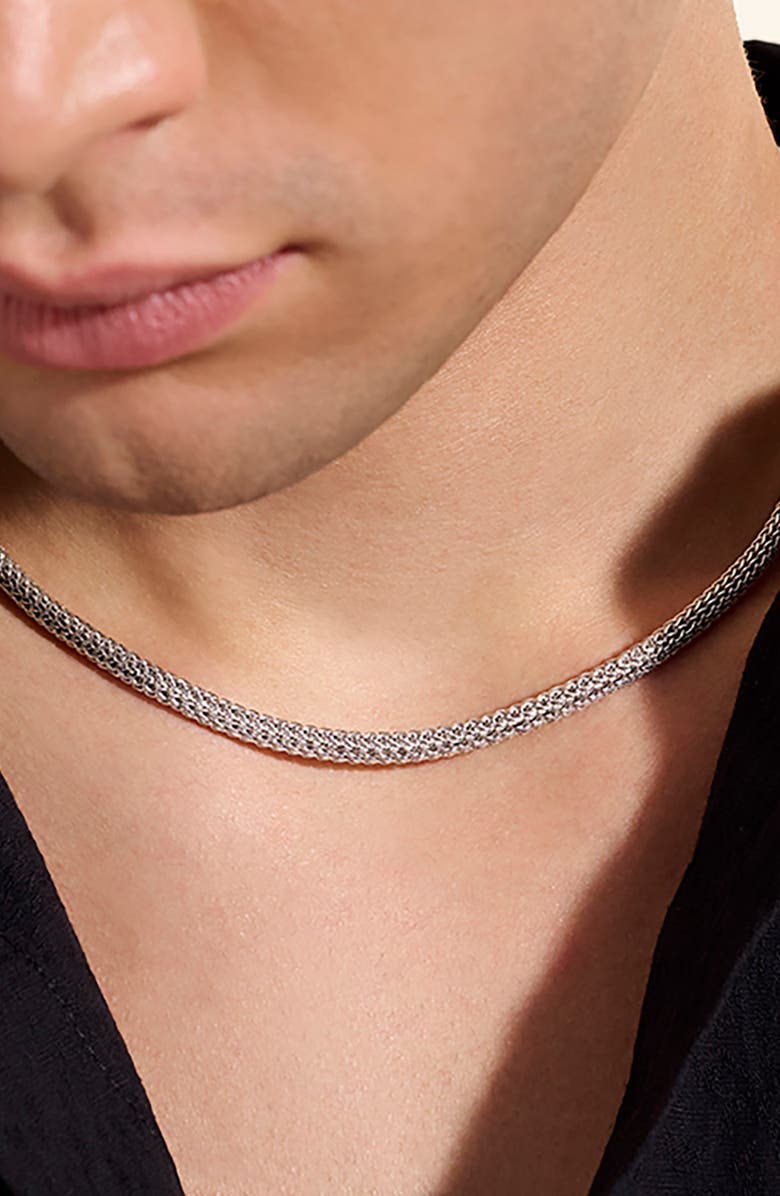 John Hardy Icon Necklace, Sterling Silver, Pavé Diamond, Alternate, color, Silver