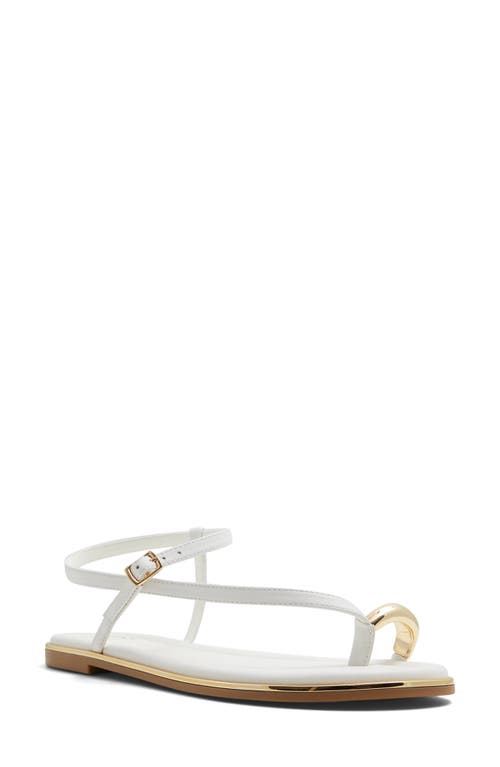 ALDO Jomali Ankle Strap Sandal in White 