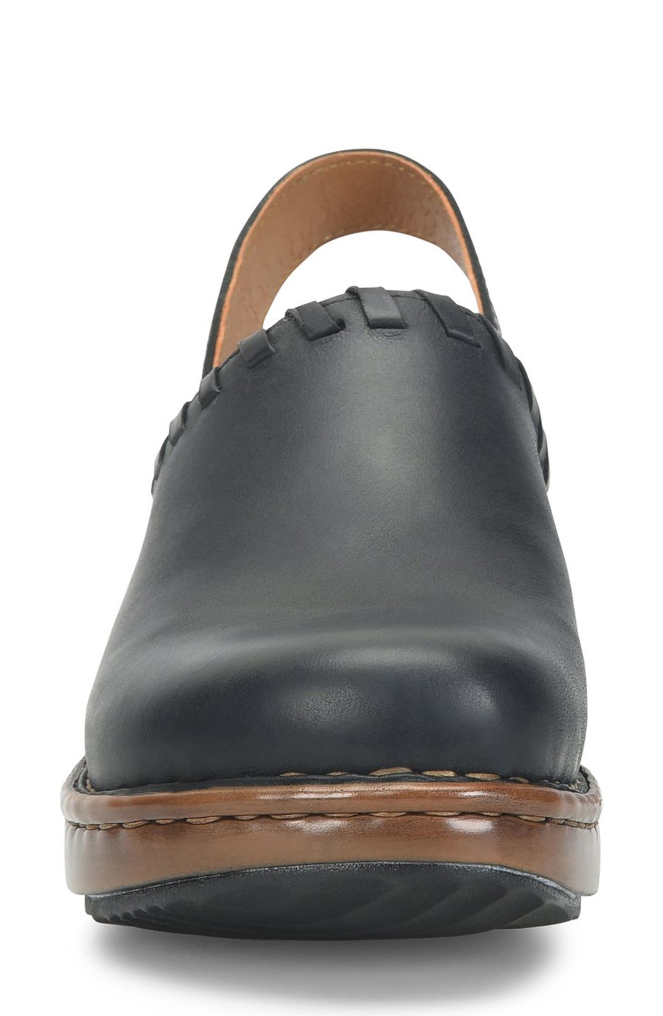 Børn Telly Slingback Clog, Alternate, color, Black Leather