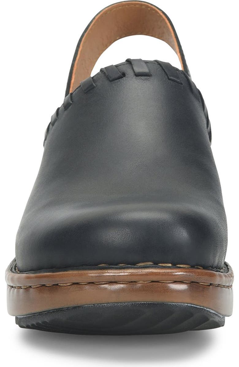 Børn Telly Slingback Clog, Alternate, color, Black Leather