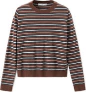 MANGO Stripe Crewneck Sweater