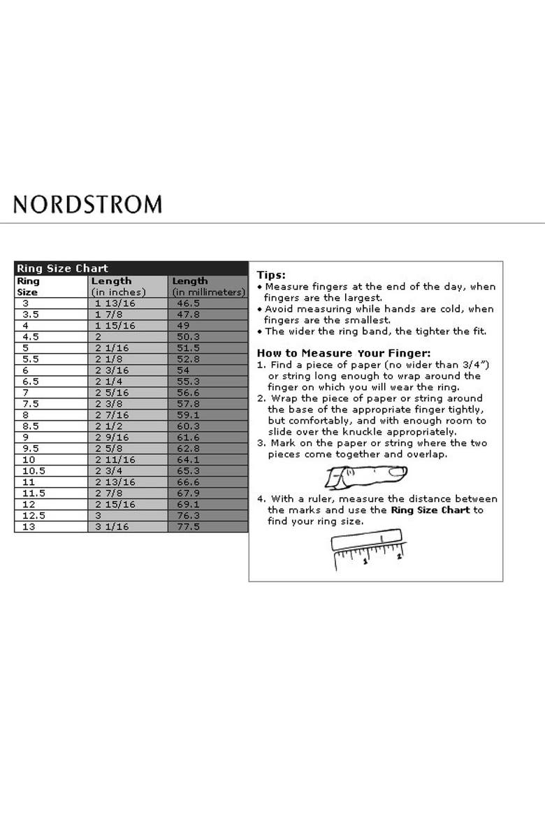 NORDSTROM RACK Stackable CZ Rings - Set of 3, Alternate, color, Clear- Silver