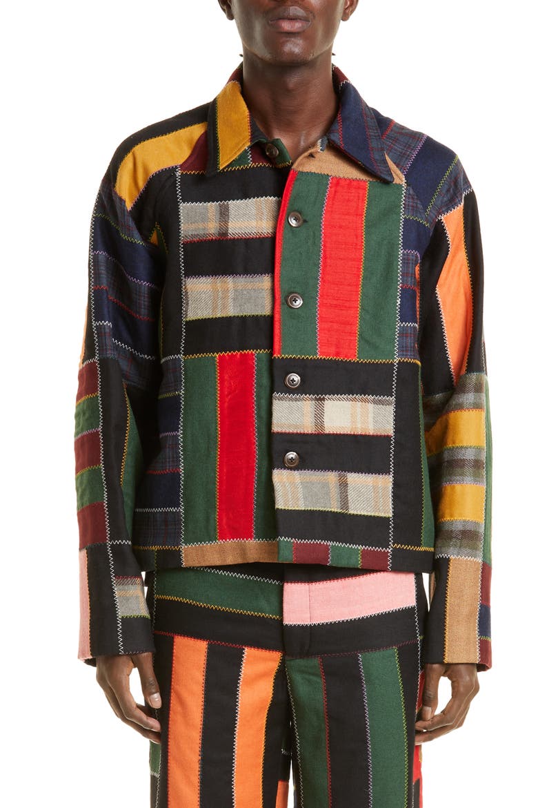 5-Bar Quilted Wool Jacket, Main, color, MULTI
