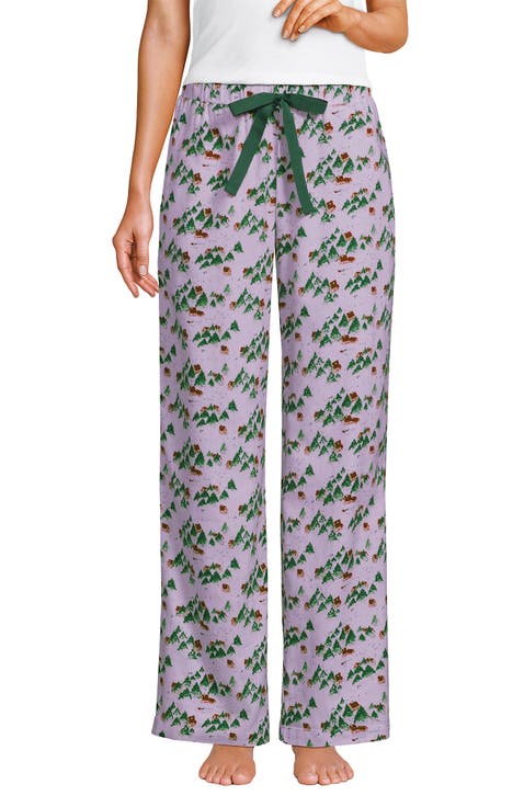 Print Flannel Pajama Pants