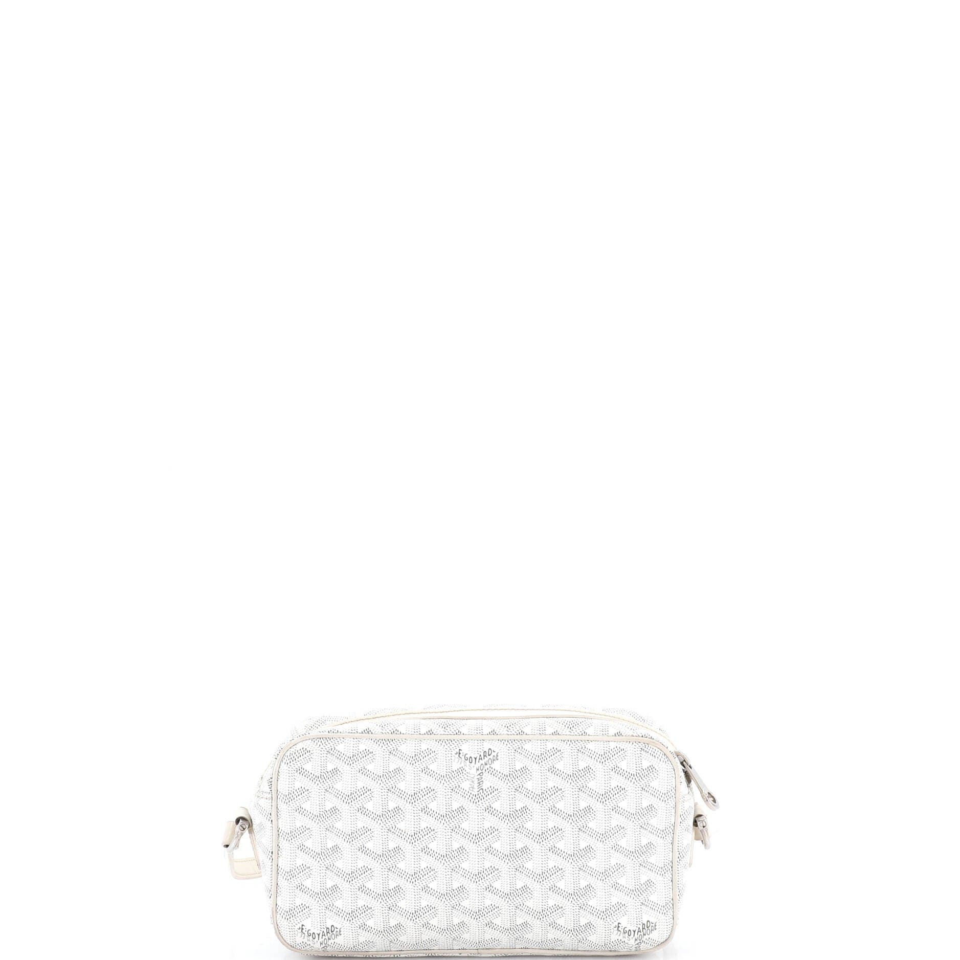 Pre-Owned Goyard Cap Vert Bag Printed Coated Canvas, Alternate, color, White