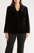 AK ANNE KLEIN One-Button Shawl Collar Blazer