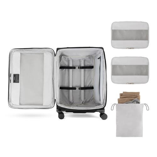 Travelpro Versapack + Lightweight Softside Expandable 25" Medium Check In Spinner Luggage In Black