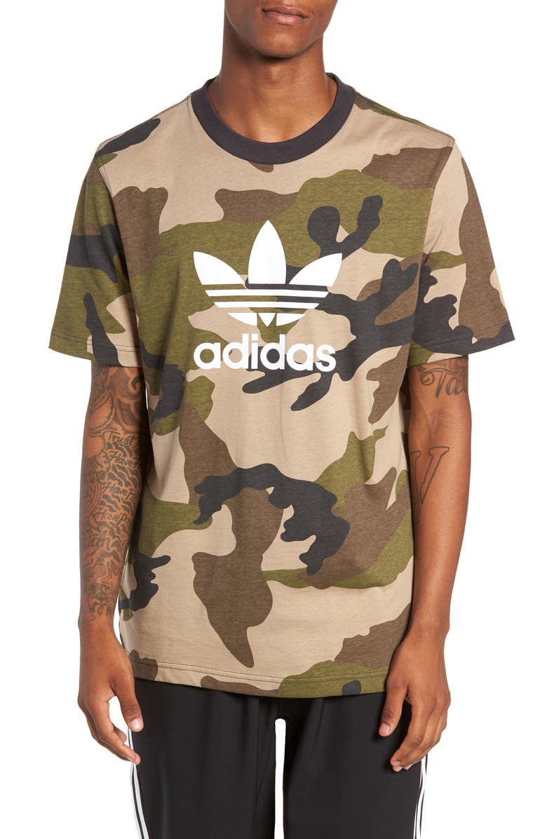 adidas Originals Camo T-Shirt, Main, color, 