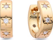 EYE CANDY LOS ANGELES Star CZ Huggie Hoop Earrings
