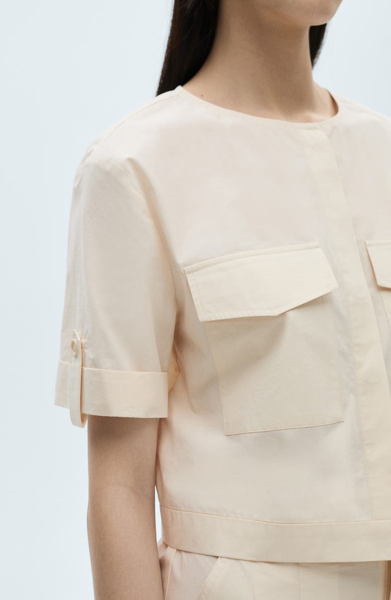 MANGO Cotton Utility Shirt, Alternate, color,