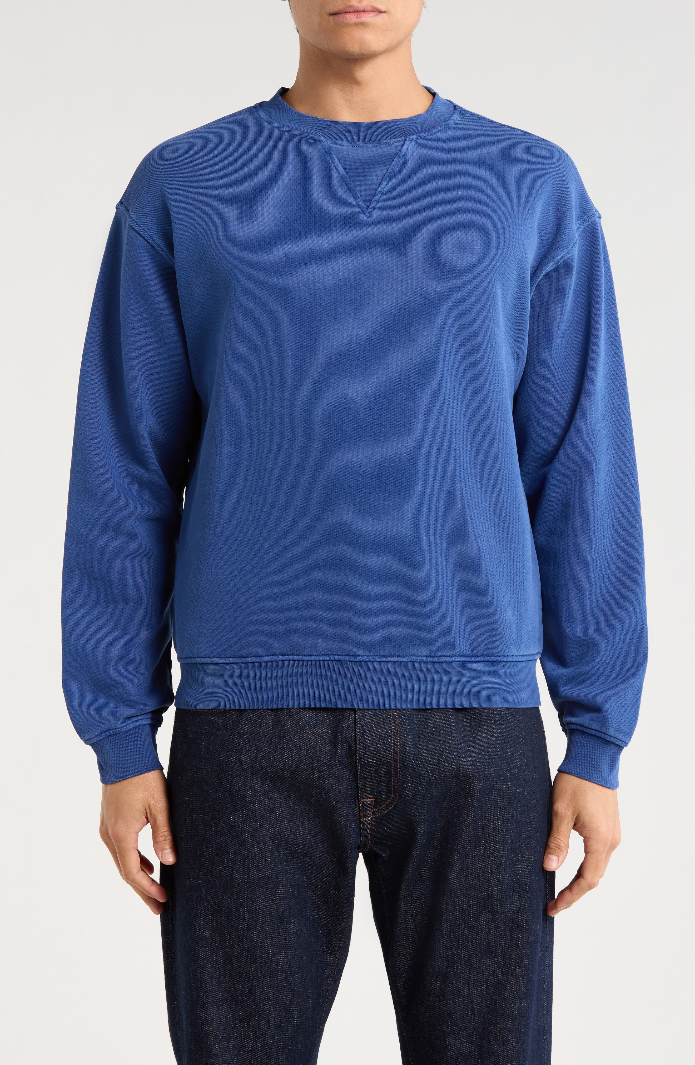 FRAME Washed Cotton Fleece Sweatshirt