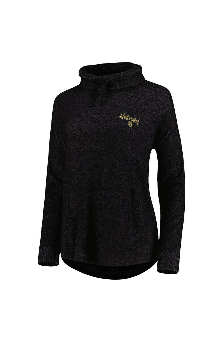 BOXERCRAFT Women's Heathered Black Atlanta United FC Cuddle Tri-Blend Pullover Sweatshirt, Alternate, color,